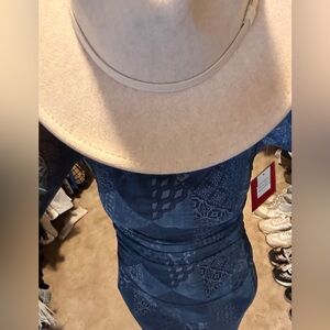 Reba Blue Patterned Long-Sleeve Ruched Maxi Dress